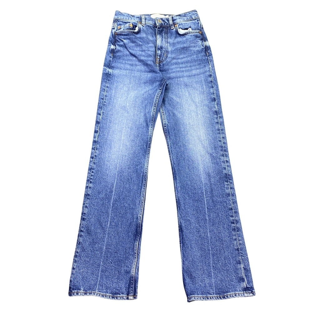 & Other Stories Los Angeles Atelier High Rise Straight Leg Jeans Blue Size 23
